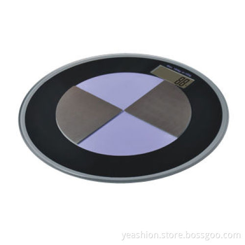 Round digital body fat analyzers, CE and RoHS, tempered glass platform, big LCD screen, 180kgNew